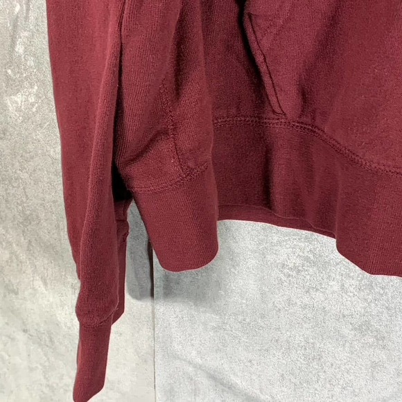 And Now This Men's Maroon Fleece Drawstring Pullover Hoodie SZ XL - Picture 7 of 10